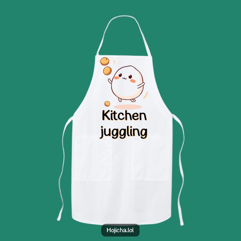 Funny Mochi Juggling Soybeans Apron: Cook With Playful Snack Energy
