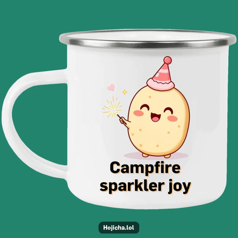 Durable Funny Hojicha Cookie Party Camping Mug, Gift for Outdoor Celebrations