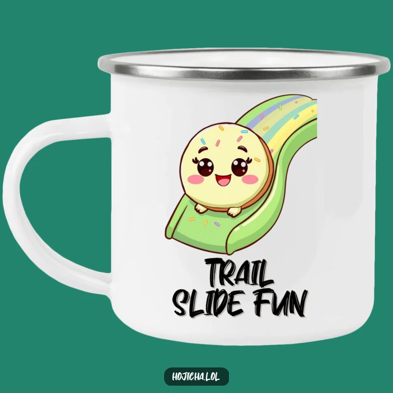Funny Matcha Cookie Slide Camping Mug: Sweet Sips On Adventure