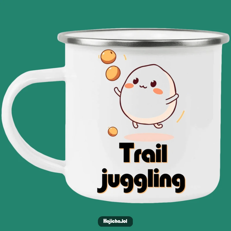 Funny Mochi Juggling Soybeans Camping Mug: Whimsical Sips On The Go