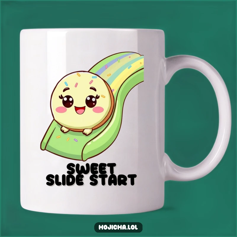 Funny Matcha Cookie Slide Mug: Sweet Humor For Your Morning Treat