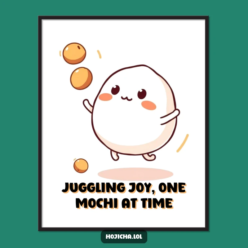 Free Printable Juggling Mochi Wall Art: Funny Downloadable Art for Playful Decor