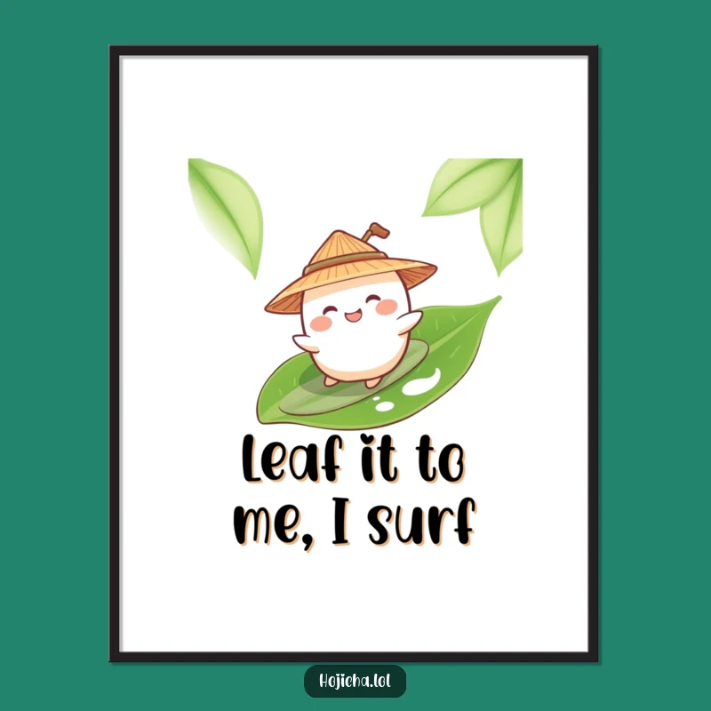 Free Printable Surfing Mochi Wall Art: Funny Downloadable Art for a Chill Space