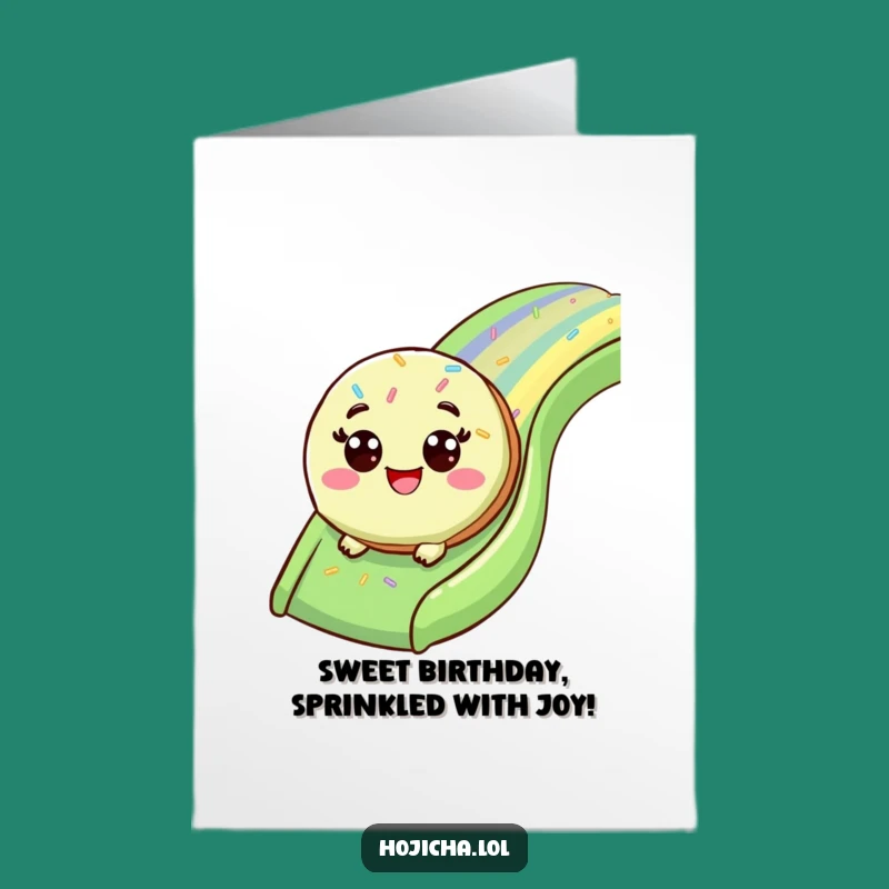 Free Printable Matcha Cookie Birthday Card: Funny Downloadable Gift for a Sweet Celebration