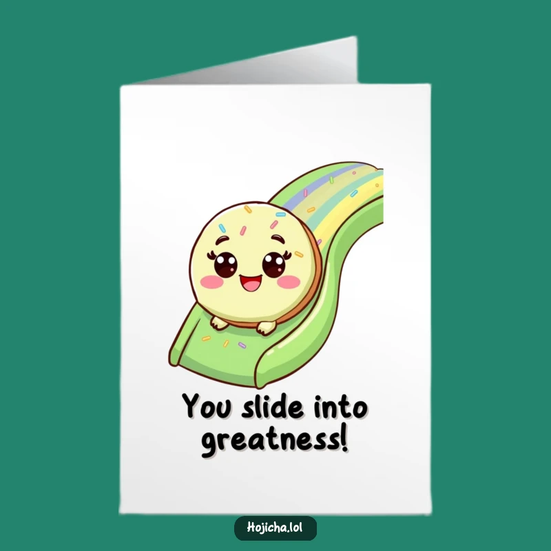Free Printable Matcha Cookie Congrats Card: Funny Downloadable Gift for Sweet Achievements