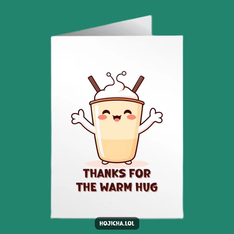 Free Printable Thank You Card: Hojicha Cup's Marshmallow Hugs Downloadable