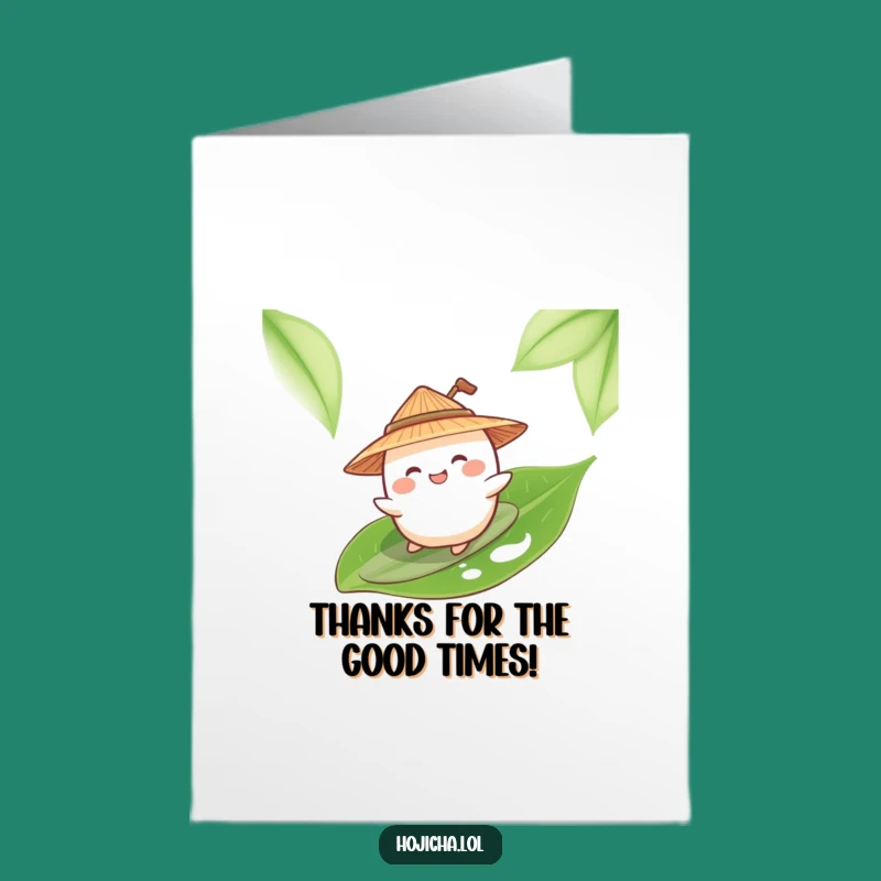 Free Printable Surfing Mochi Thank You Card: Funny Downloadable Gift for a Chill Thanks