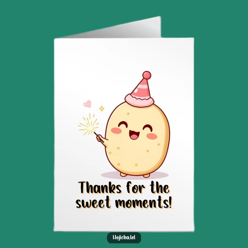 Free Printable Hojicha Cookie Thank You Card: Sparkly Downloadable Gift of Thanks