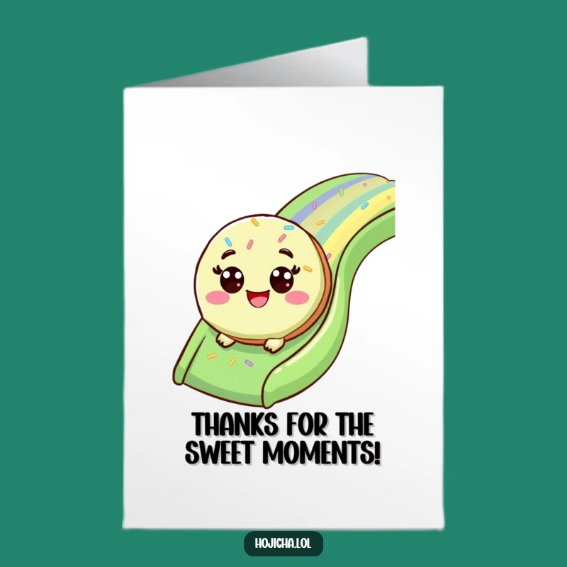 Free Printable Matcha Cookie Thank You Card: Funny Downloadable Gift for Sweet Thanks
