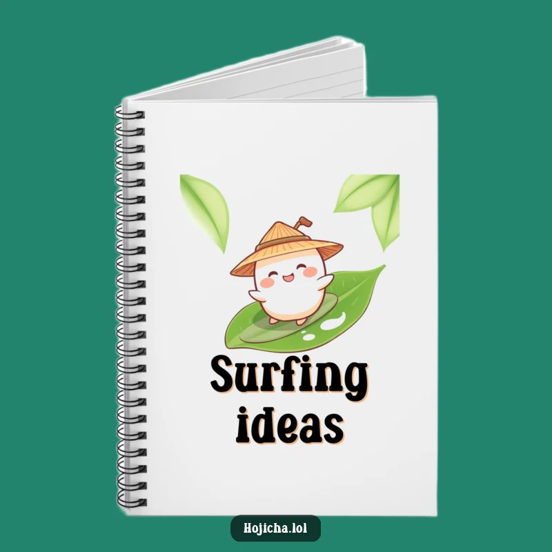 Funny Mochi Surfing Tea Leaf Notebook: Jot Down Sunny Ideas