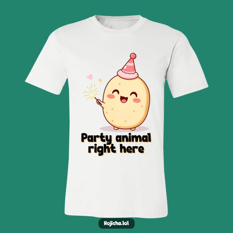 Funny Hojicha Cookie Party T-Shirt, Joyful Humorous Gift for Festive Fun
