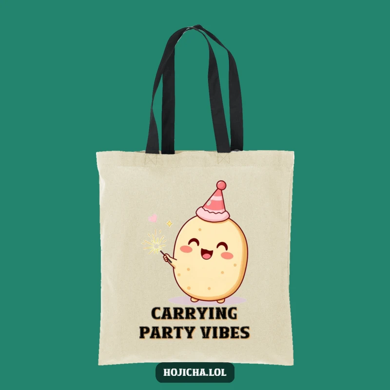Funny Hojicha Cookie Party Tote Bag, Stylish Gift for Carrying Party Essentials